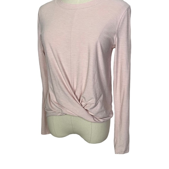 Old Navy pale pink long sleeve waist tie knit top M 3167 - Picture 2 of 8